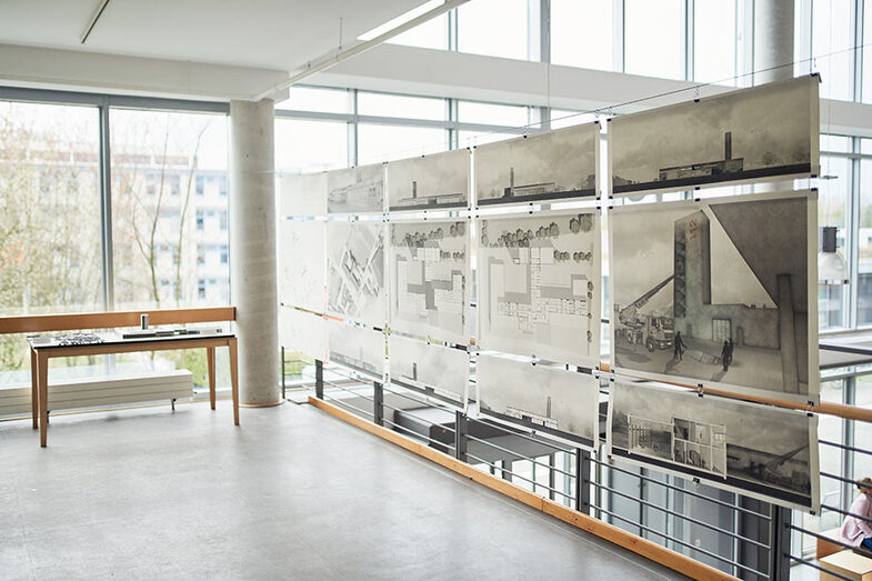 Exhibits at the exhibition/graduation ceremony at the Faculty of Architecture