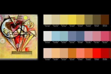 Work by Kerstin Geisweller: Color analysis of the reference painting by Wassily Kandinsky.