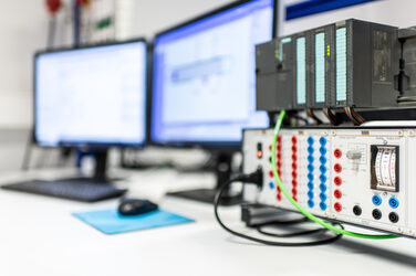 Photo of a PLC training system.
