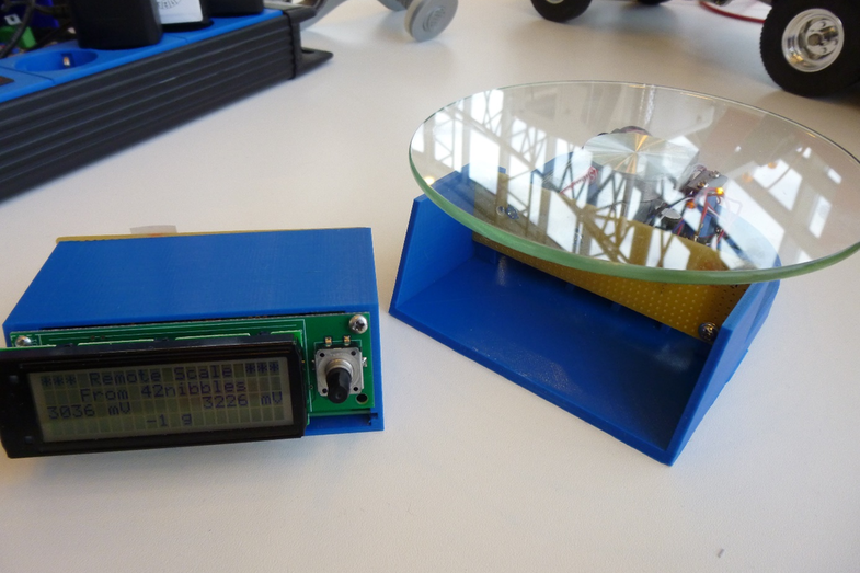 Photo of a 3D-printed wireless scale.