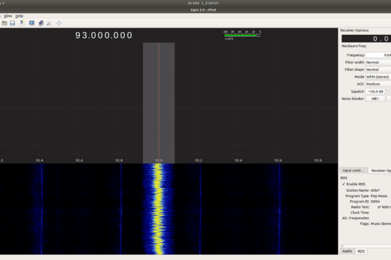 Software für einen als SDR-Empfänger