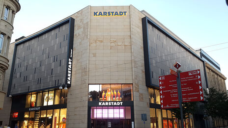 The Karstadt store is located in Dortmund's city center, directly on the Westenhellweg pedestrian zone.